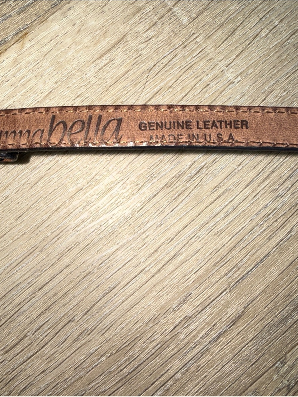 Vintage Annabella Brown Snakeskin Skinny Belt with Gold Buckle - Picture 7 of 8
